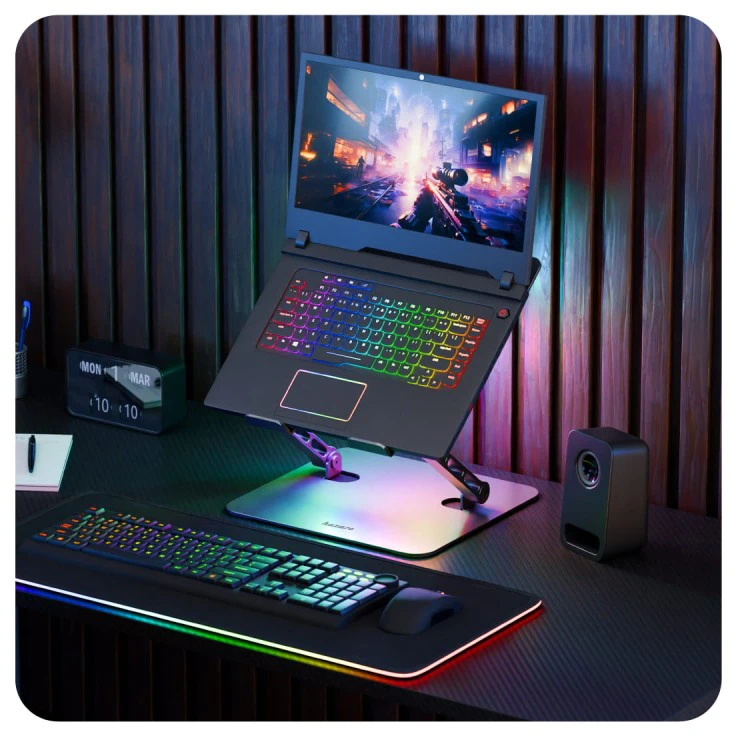 Nešiojamojo kompiuterio stovas „Huzaro Hold 4.0 RGB“