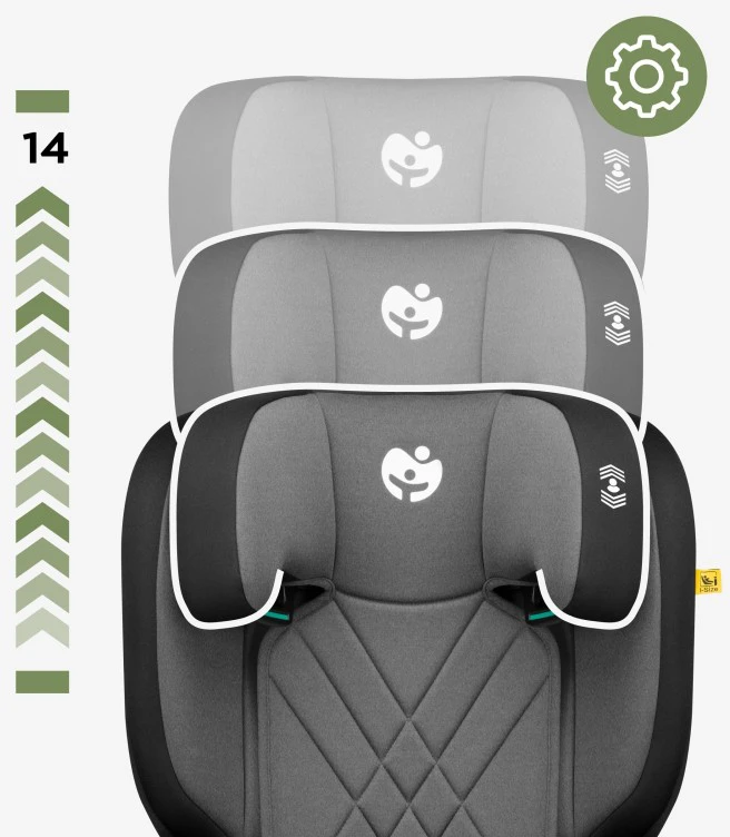 Ecotoys „Joy 45“ pilka automobilinė kėdutė