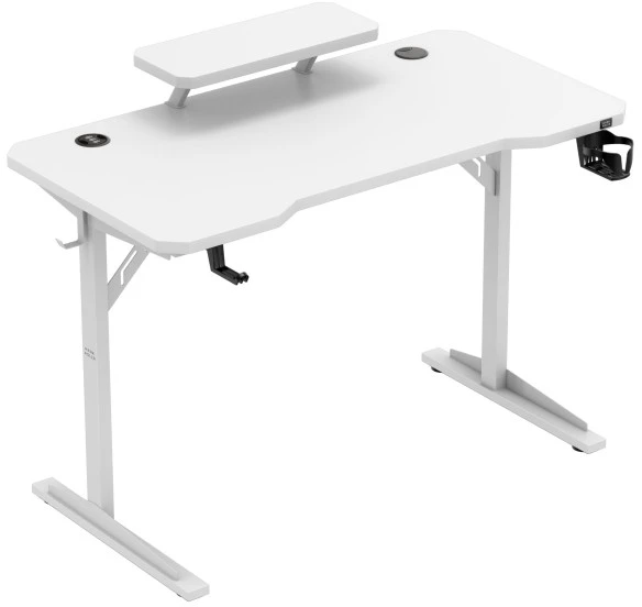 Mark Adler Leader 5.1 Baltas 115 cm kompiuterio stalas su lentyna