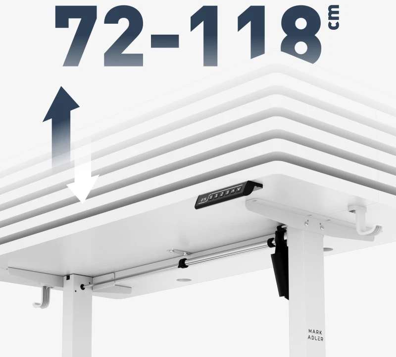 Mark Adler Leader 6.9 Baltas 120 cm elektrinis stalas