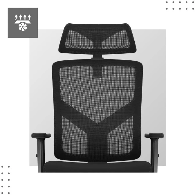 Biuro kėdė „Mark Adler Manager 3.3 Juodas“, ergonominė kėdė, juoda