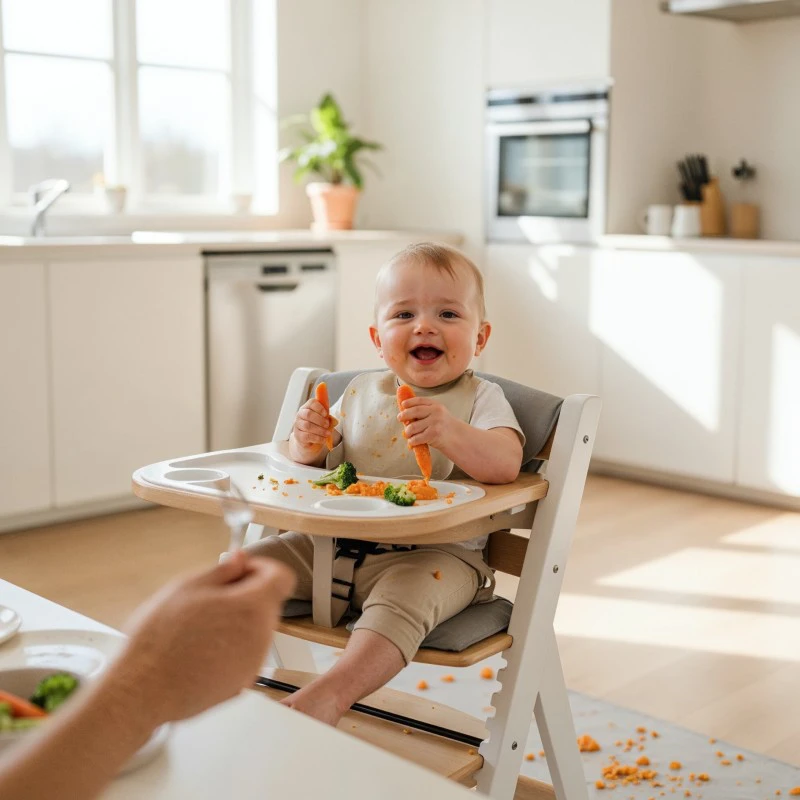 TULANO 4in1 medinė maitinimo kėdutė vaikams su pagalvėlėmis 6m+ iki 40kg