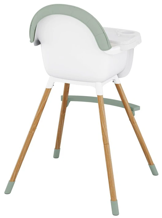 TULANO sulankstoma maitinimo kėdutė, medinė, žalia, 2in1, 25kg, 6 mėn-6 metai