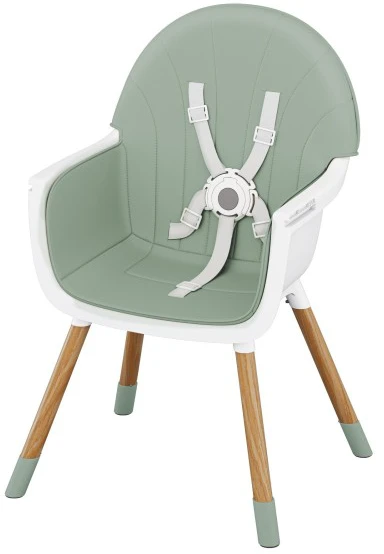 TULANO sulankstoma maitinimo kėdutė, medinė, žalia, 2in1, 25kg, 6 mėn-6 metai