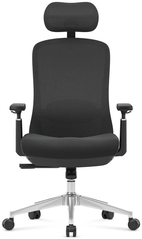 Juoda ergonomiška biuro kėdė su masažo funkcija