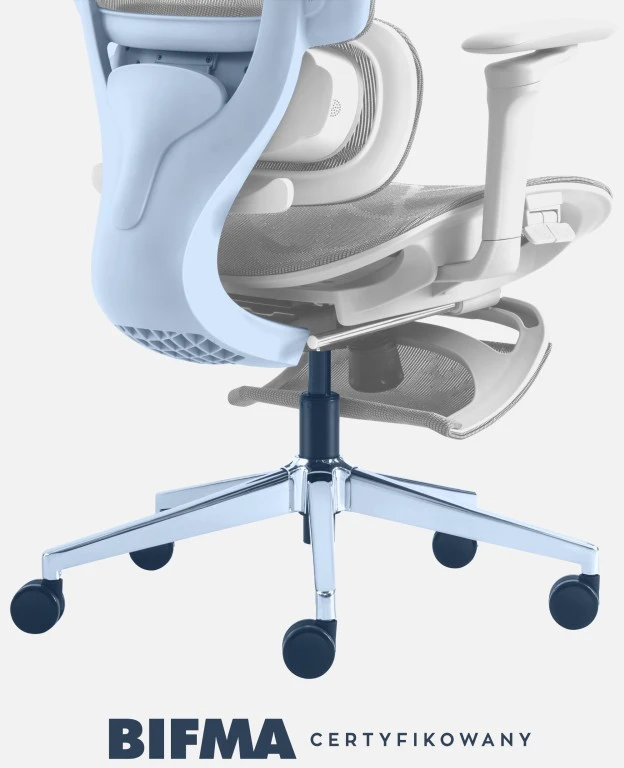 Biuro kėdė Visioner 8.3 nugarėlės ir pagrindo detalės