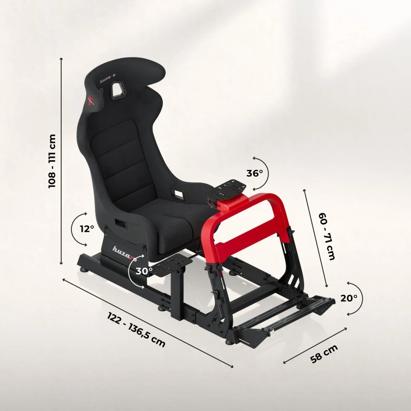 „Huzaro Speed 8.3“ žaidimų stovas lenktynių žaidimams