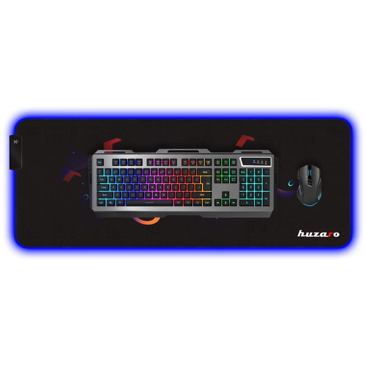 Pelės kilimėlis Huzaro RGB, Juodos spalvos