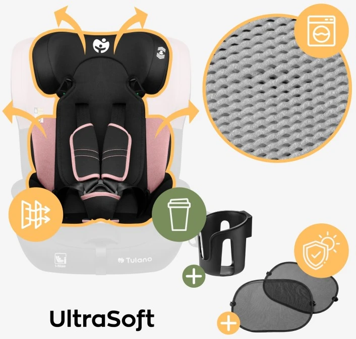 Pink Car seat Zooma 45 Rožinė