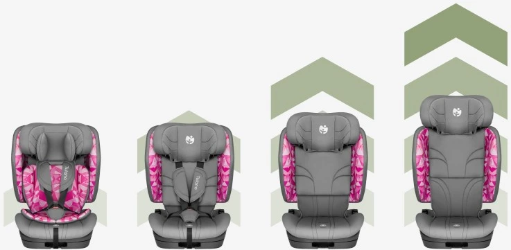 Pink Car seat Zooma 55 Pilkas-Rožinė