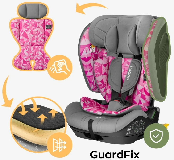 Pink Car seat Zooma 55 Pilkas-Rožinė