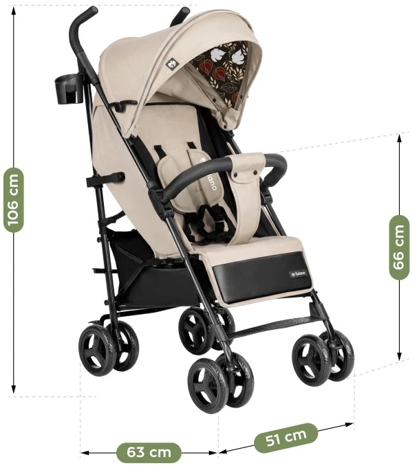 4Baby Pushchair Davos 35 rusvai gelsvas