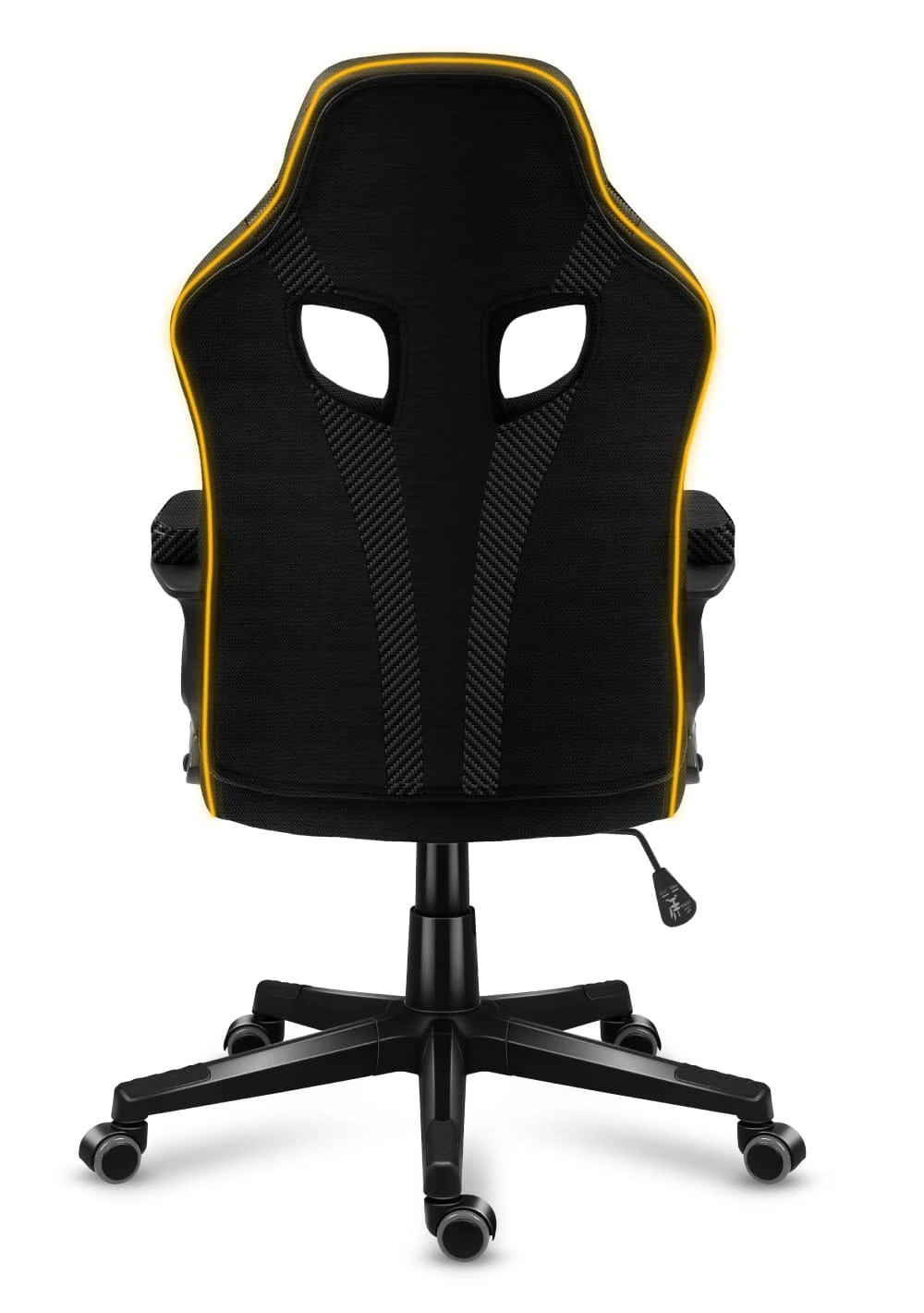 Žaidimų kėdė Huzaro Force 2.5 RGB Carbon Mesh su pašvietimu Gaming Chair, Juoda
