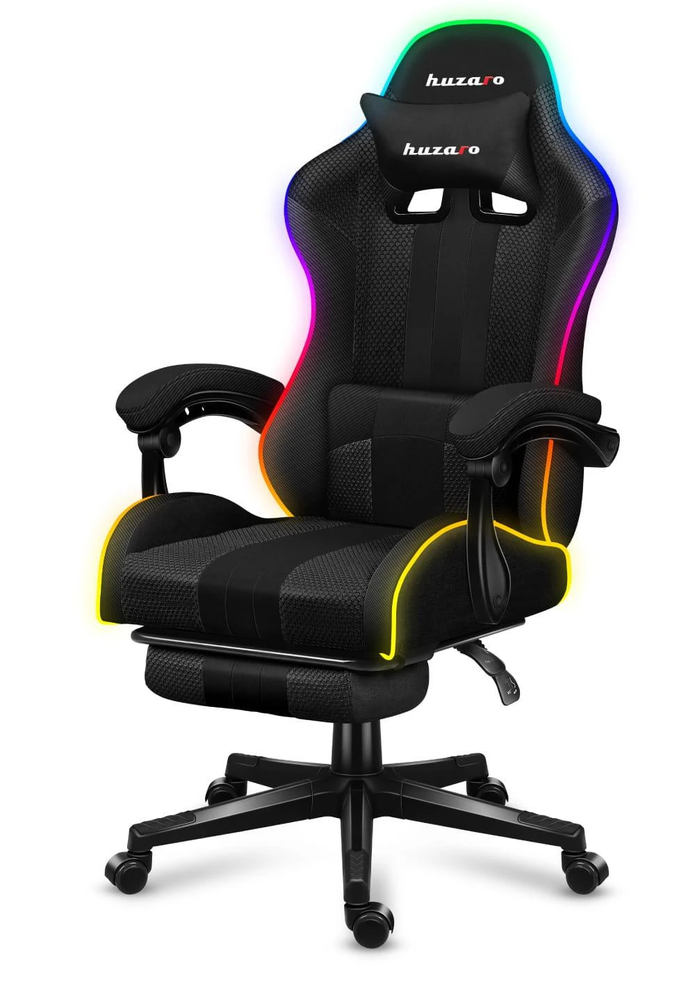 Žaidimų kėdė Huzaro Force 4.7 RGB, Juoda