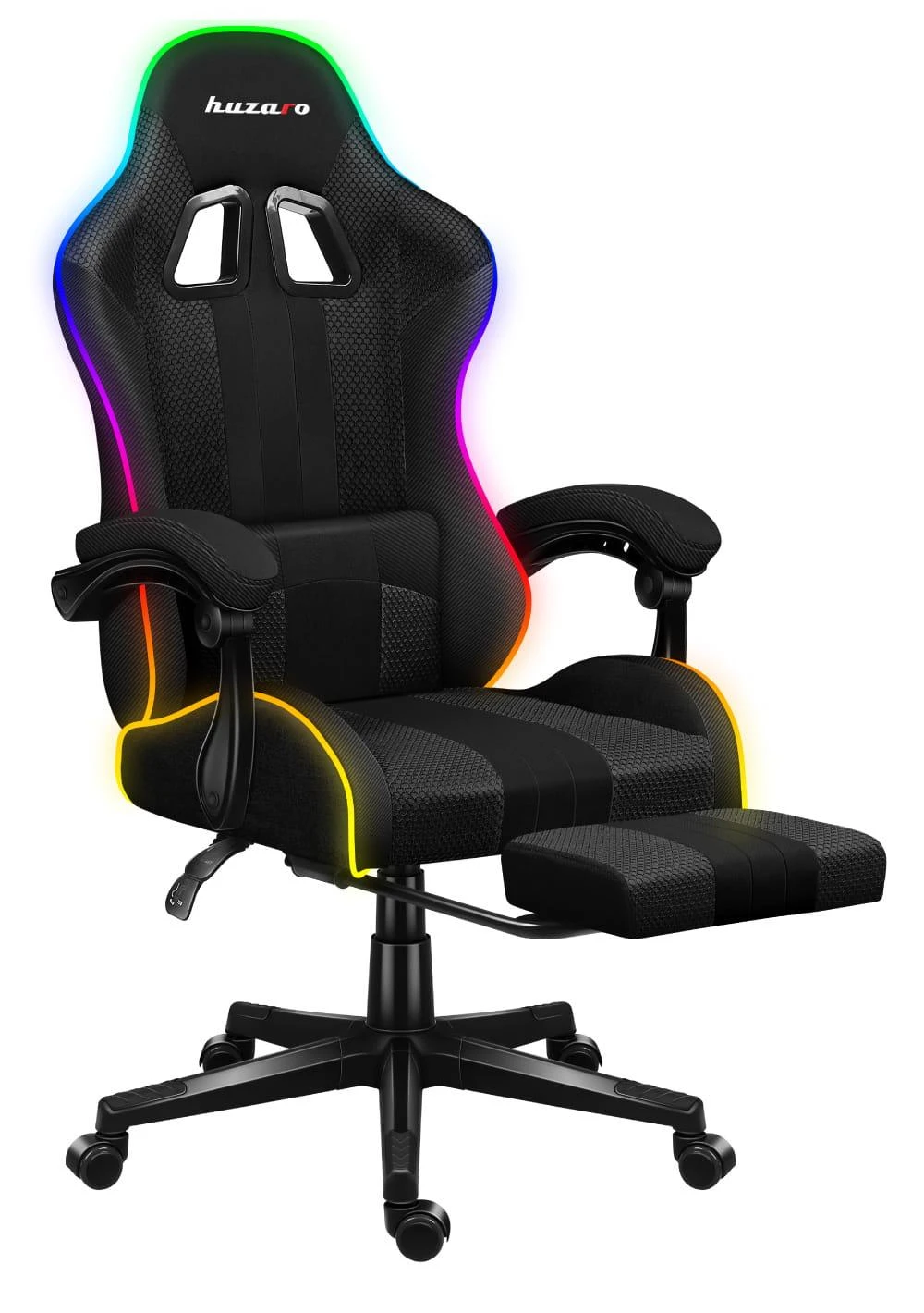 Žaidimų kėdė Huzaro Force 4.7 RGB, Juoda