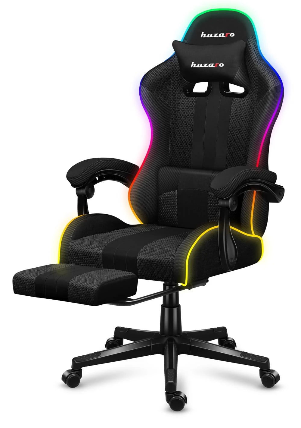 Žaidimų kėdė Huzaro Force 4.7 RGB, Juoda