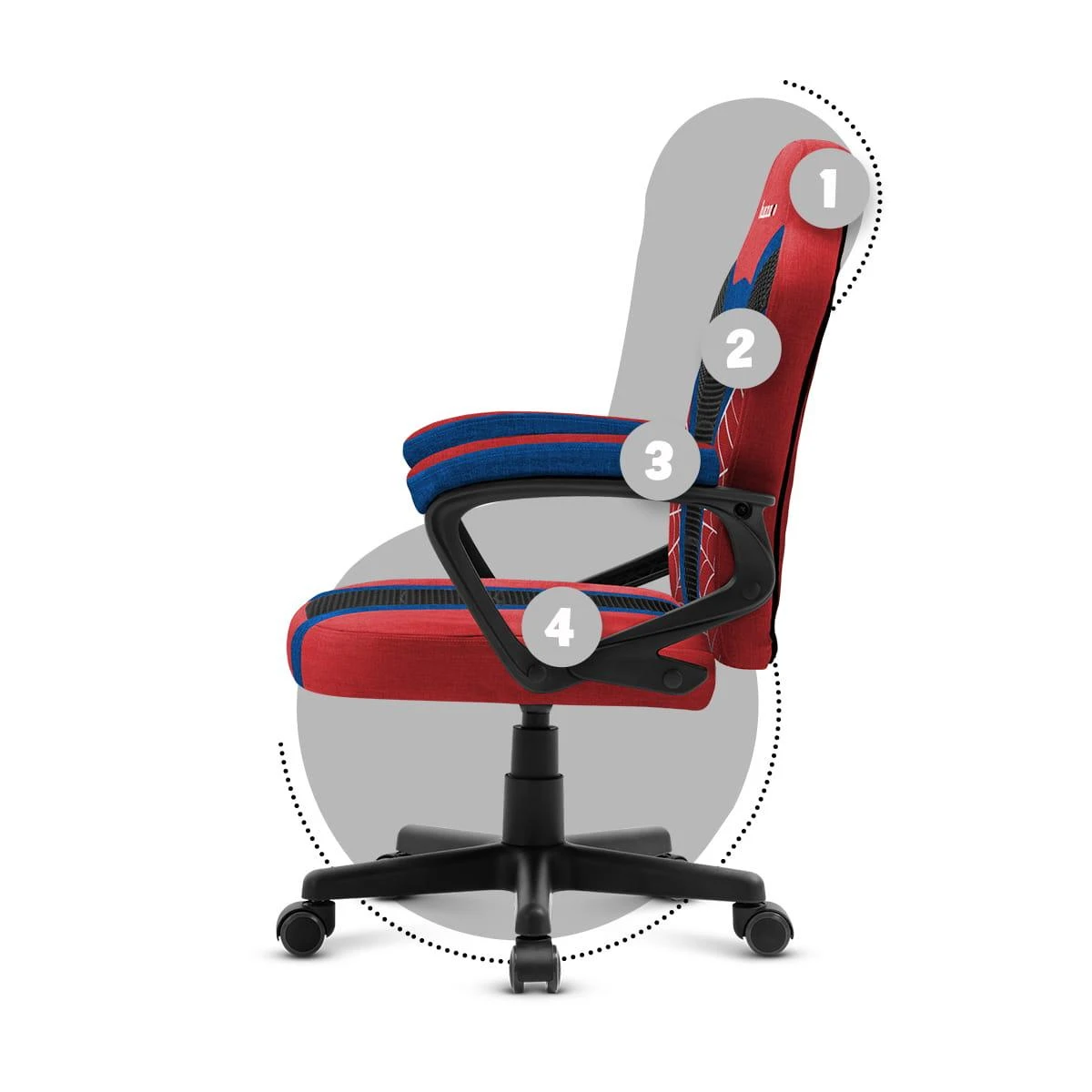 Žaidimų kėdė vaikams Huzaro Ranger 1.0 Spider - Man