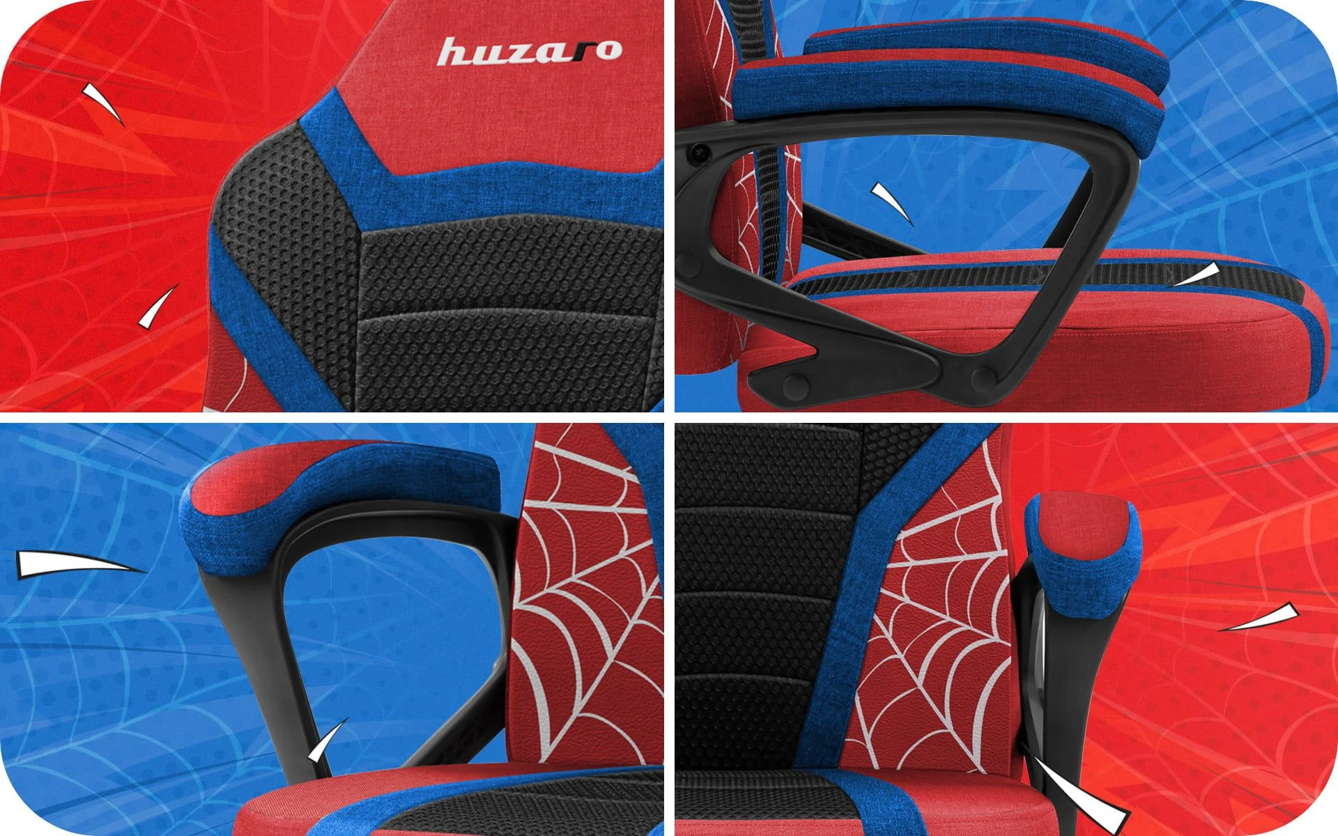 Žaidimų kėdė vaikams Huzaro Ranger 1.0 Spider - Man