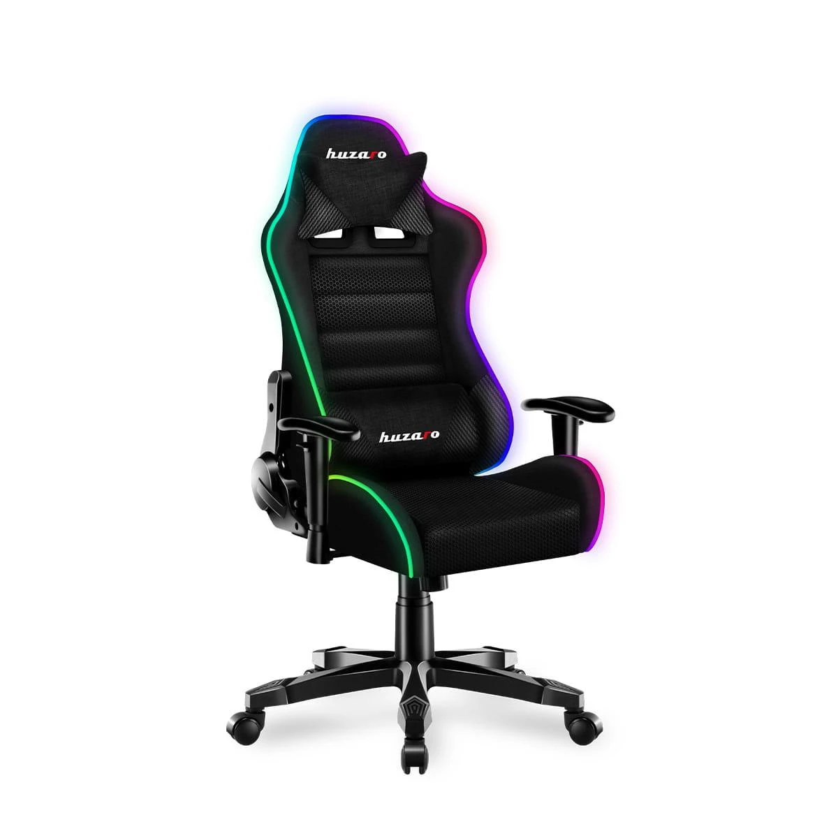 Žaidimų kėdė vaikams Huzaro Ranger 6.0 RGB, Juodos spalvos