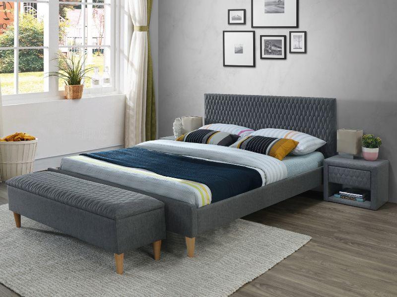 Signal Meble Lova Azurro Velvet, 140x200, Pilkos spalvos