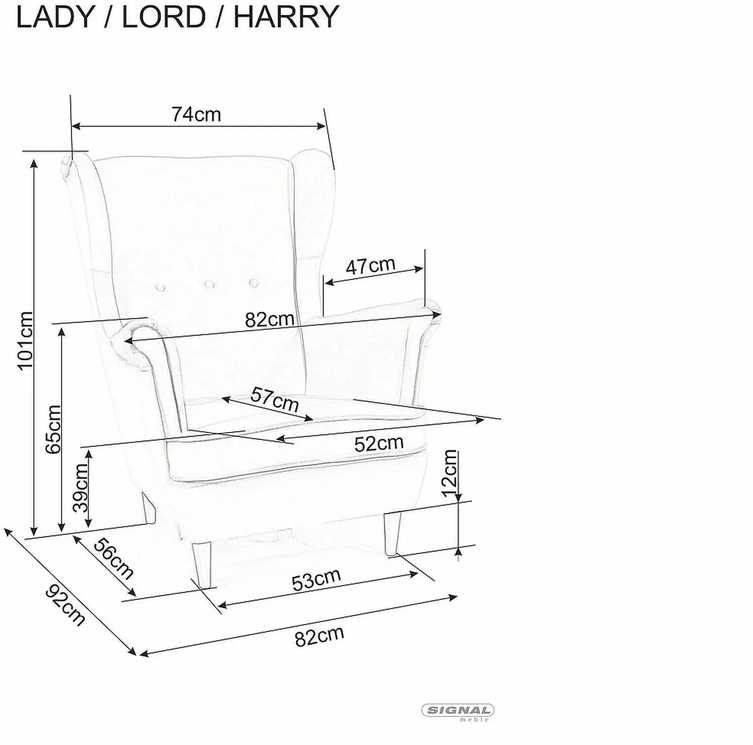 Fotelis Signal Meble Signal Fotel Harry Velvet