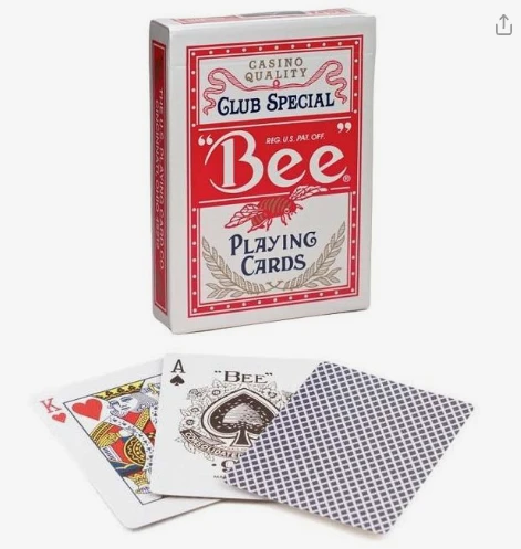Bicycle BEE STANDARD pokerio kortos, raudonos