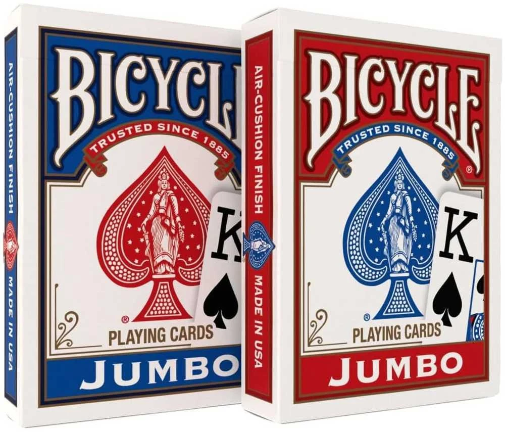 BICYCLE RIDER JUMBO žaidimo kortos – 2 kaladės