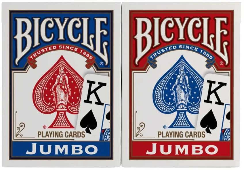 BICYCLE RIDER JUMBO žaidimo kortos – 2 kaladės