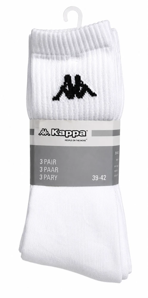 KAPPA® baltos vyriškos sportinės kojinės, 3 poros