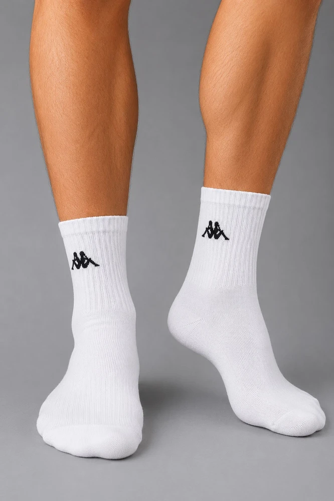 KAPPA® baltos vyriškos sportinės kojinės, 3 poros