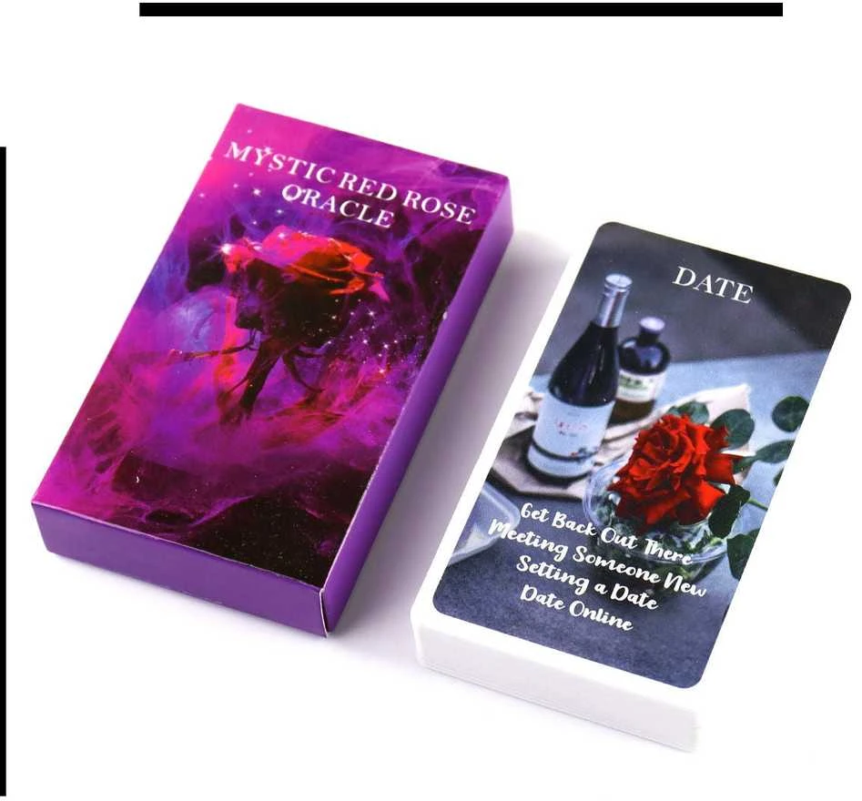 Būrimo kortos "Mystyc Raudona Rose Oracle"