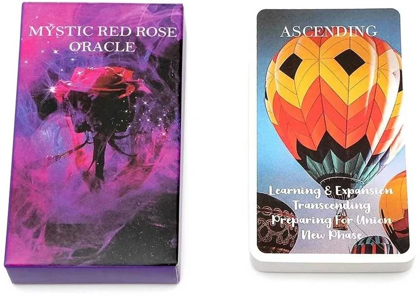 Būrimo kortos "Mystyc Raudona Rose Oracle"