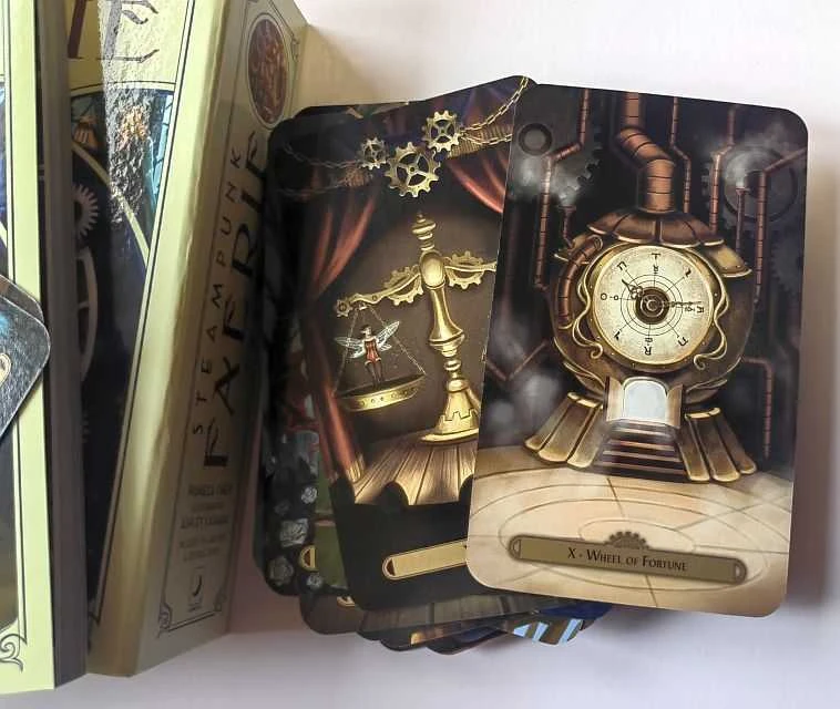 Originalios taro kortos STEAMPUNK FAERIE TAROT + knygutė