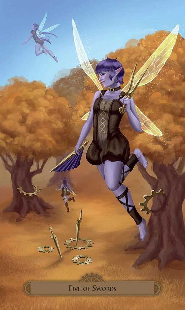 Originalios taro kortos STEAMPUNK FAERIE TAROT + knygutė