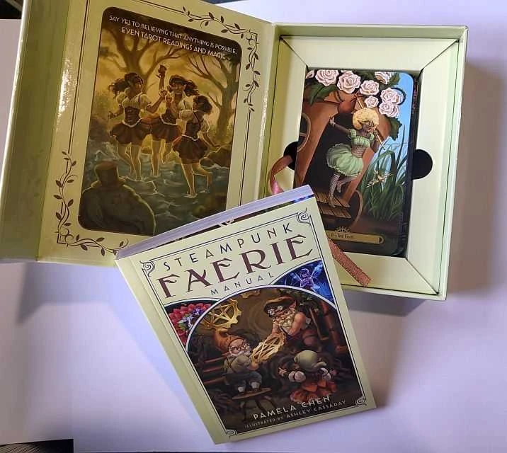 Originalios taro kortos STEAMPUNK FAERIE TAROT + knygutė
