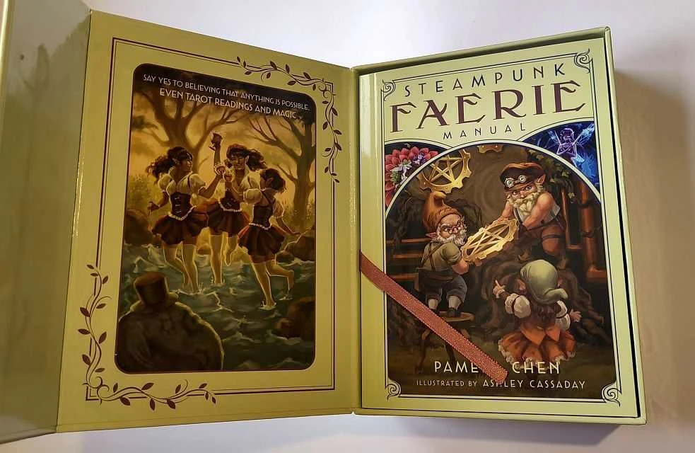 Originalios taro kortos STEAMPUNK FAERIE TAROT + knygutė