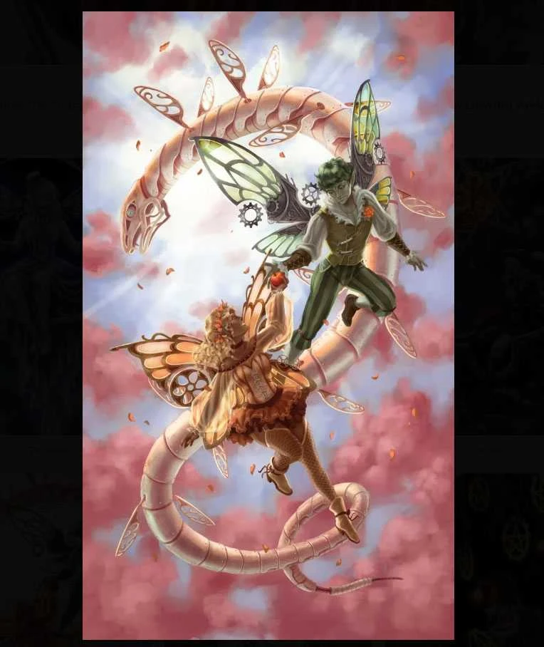 Originalios taro kortos STEAMPUNK FAERIE TAROT + knygutė