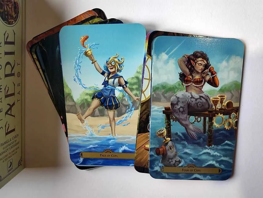 Originalios taro kortos STEAMPUNK FAERIE TAROT + knygutė