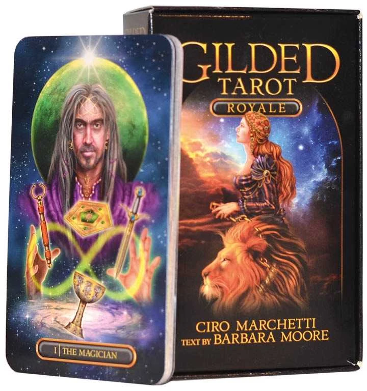 Originalios Llewellyn taro kortos " Gilded Tarot Royale" + vadovas