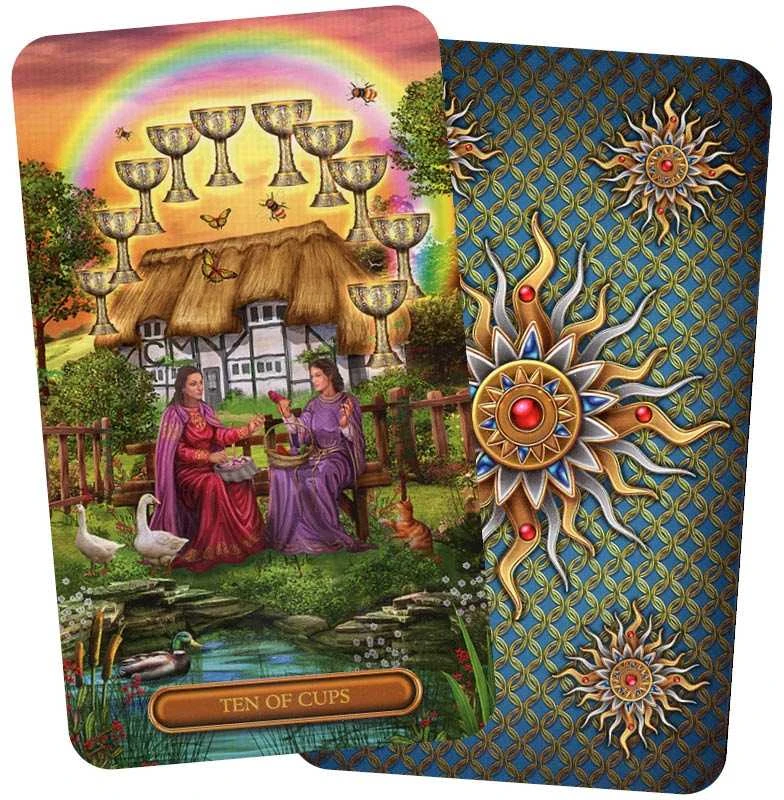 Originalios Llewellyn taro kortos " Gilded Tarot Royale" + vadovas