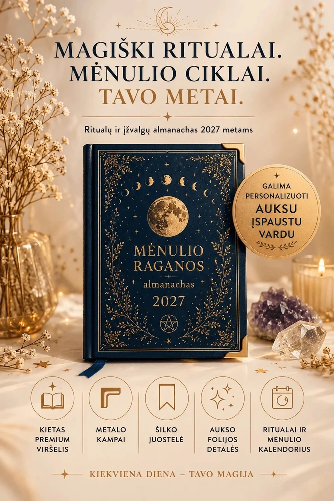Knyga "Mėnulio raganos almanachas 2027"