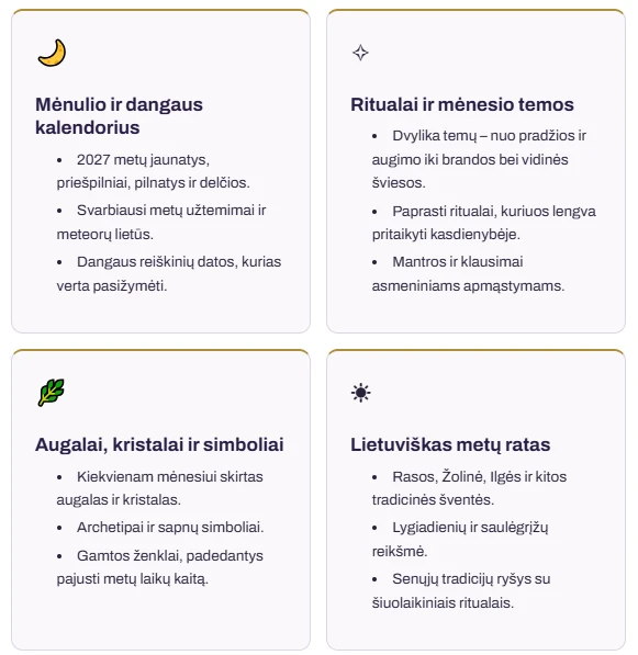 Knyga "Mėnulio raganos almanachas 2027"