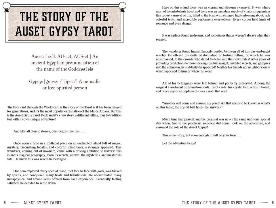 Taro kortos AUSET GYPSY TAROT