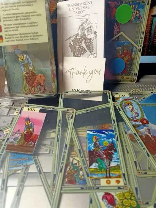 LO SCARABEO Originalios Permatomos UNIVERSAL TRANSPARENT TAROT kortos