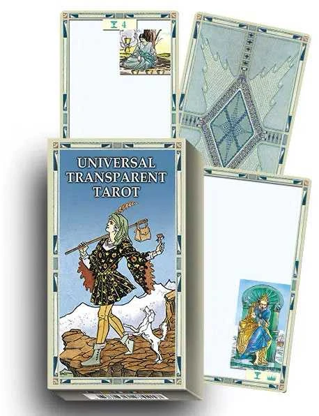 LO SCARABEO Originalios Permatomos UNIVERSAL TRANSPARENT TAROT kortos