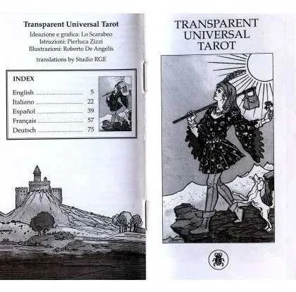 LO SCARABEO Originalios Permatomos UNIVERSAL TRANSPARENT TAROT kortos