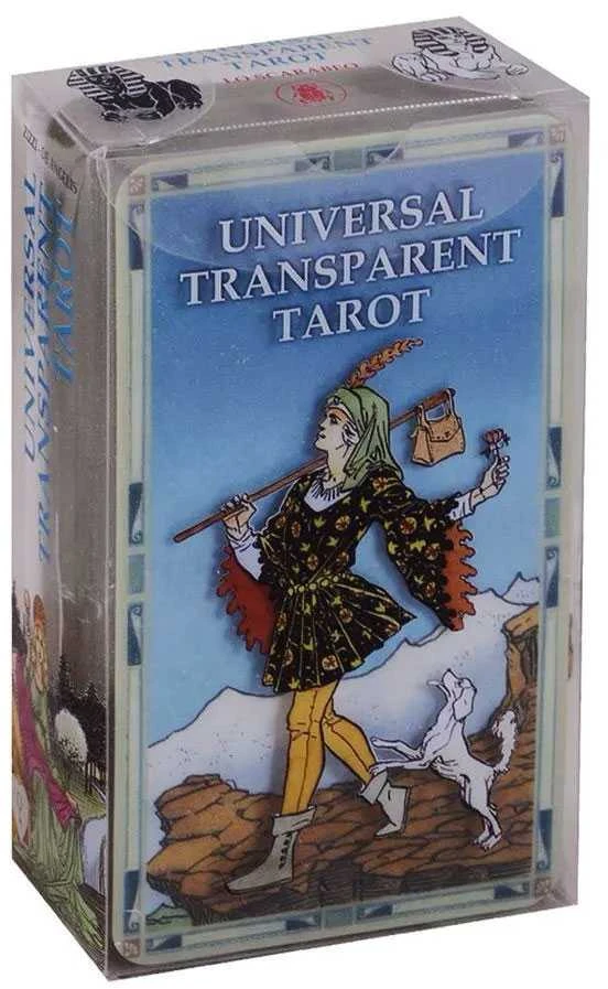 LO SCARABEO Originalios Permatomos UNIVERSAL TRANSPARENT TAROT kortos