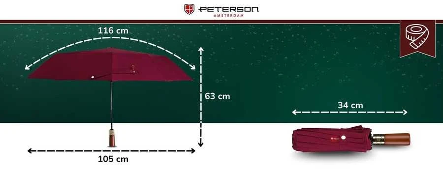 Moteriškas didelis skėtis PETERSON 4365, pilnai automatinis