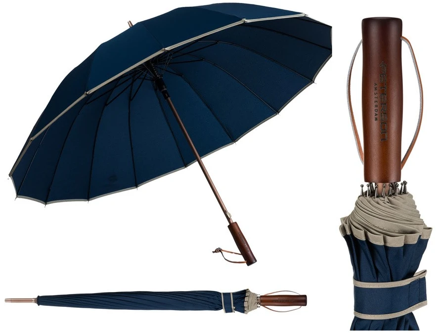 Didelis 128 cm skėtis unisex VELVETTA-2, mėlynas