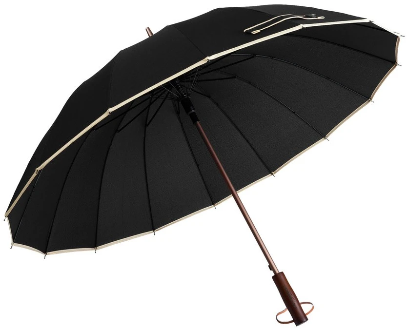 Didelis 128 cm skėtis unisex VELVETTA-3, juodas